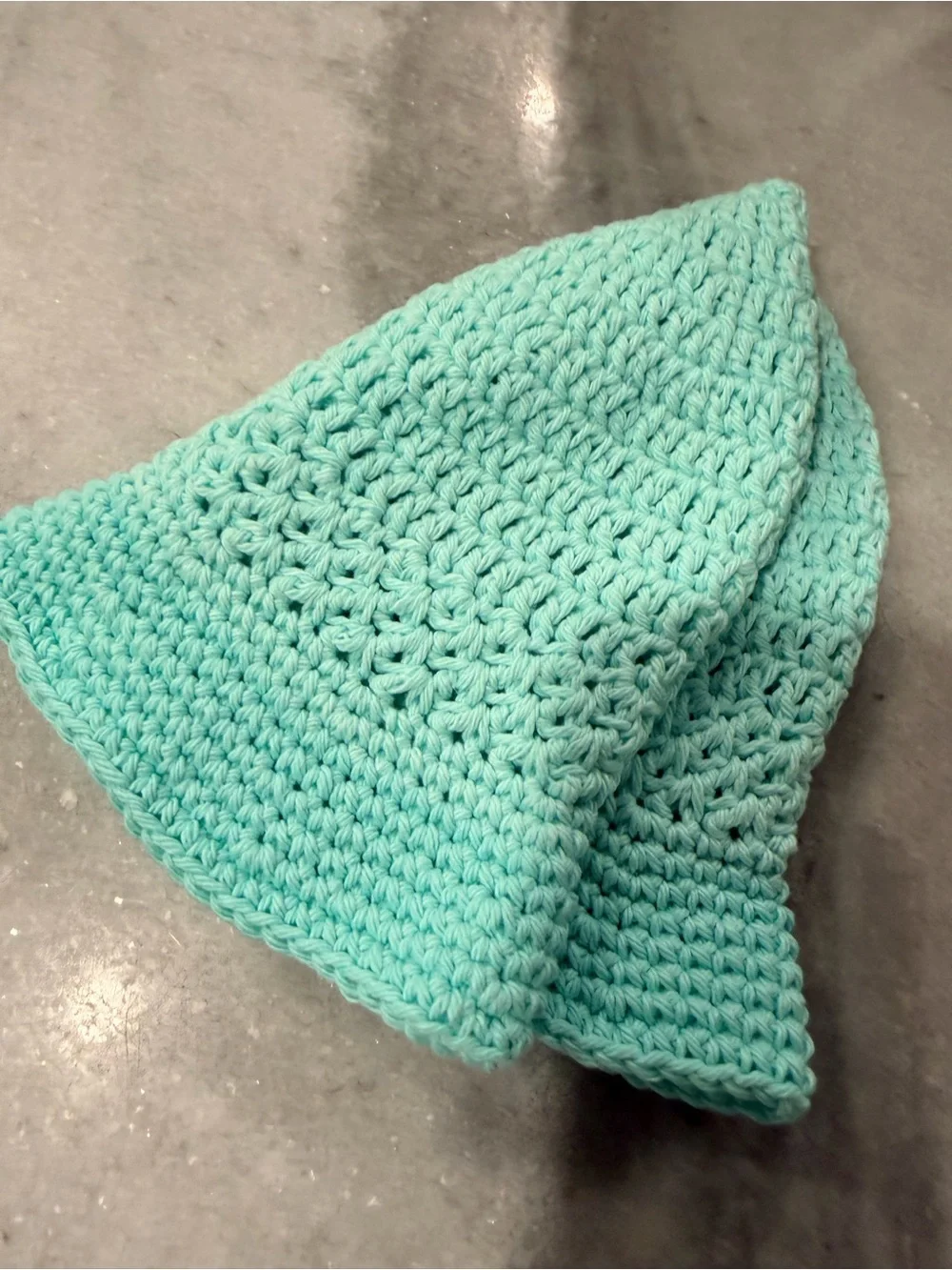 Handmade Crochet Bucket Hat 100% Cotton Lightweight Packable Festival Boho Beach